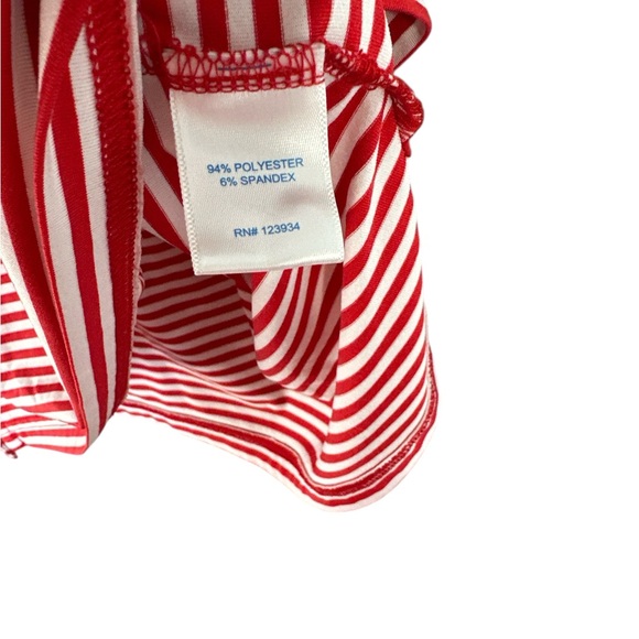 Southern Tide Performance Golf Polo Shirt Red White Striped Short Sleeve Mens L - Picture 6 of 6